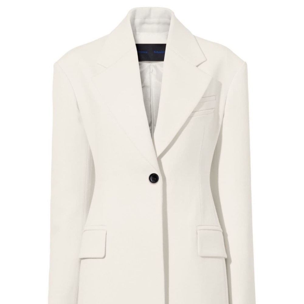 Proenza Schouler Wool Twill Blazer, Size 0 in Bone